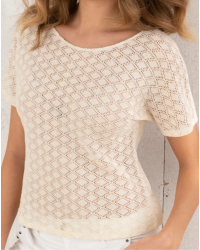 Top tricot Antigel Crochet Seventies (Chanvre)