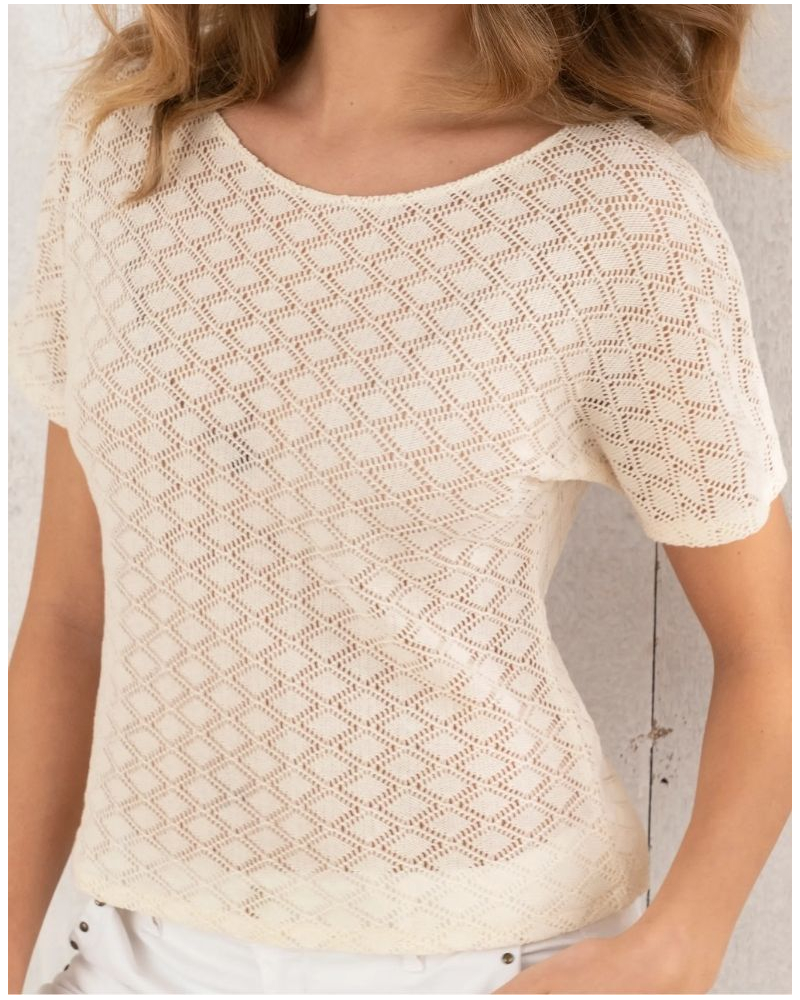 Top de punto Antigel Crochet Seventies (Chanvre)