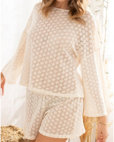 Knit sweater Antigel Crochet Seventies (Chanvre)