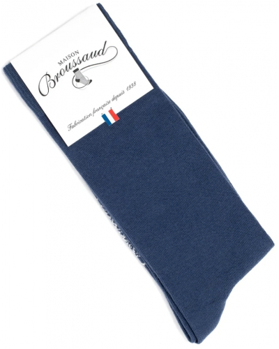 Chaussettes en coton homme Maison Broussaud (Bleu)