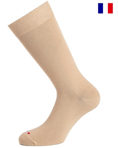 Chaussettes en coton homme Maison Broussaud (Beige)