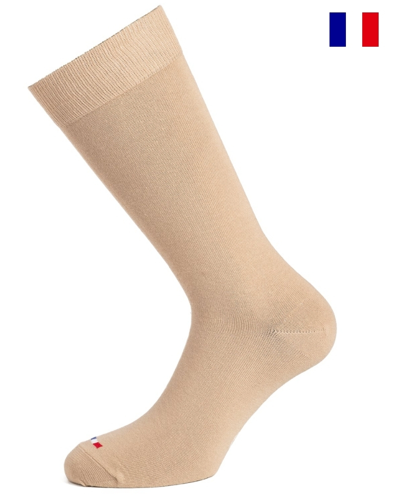 Chaussettes en coton homme Maison Broussaud (Beige)