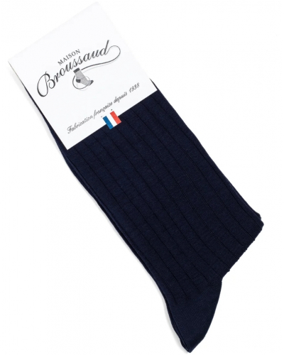 Chaussettes homme Maison Broussaud Les fils d'Ecosse (Marine)