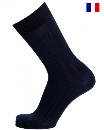 Men's socks Maison Broussaud Les fils d'Ecosse (Marine)