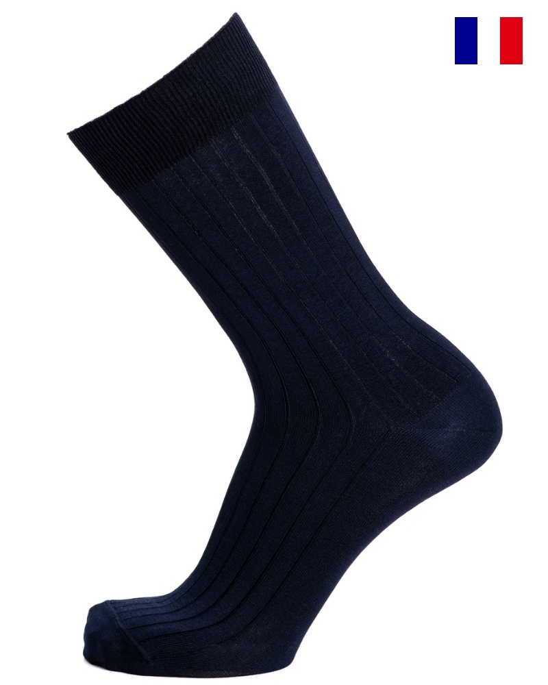 Men's socks Maison Broussaud Les fils d'Ecosse (Marine)