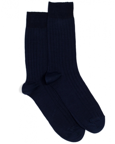 Men's socks Maison Broussaud Les fils d'Ecosse (Marine)