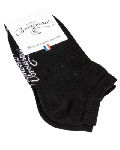 Calcetines de algodón para hombre Maison Broussaud Les Invisibles (Negro)