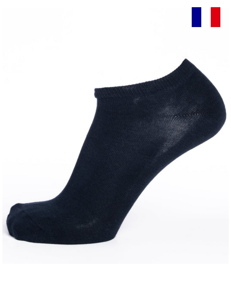 Men's cotton socks Maison Broussaud Les Invisibles (Marine)