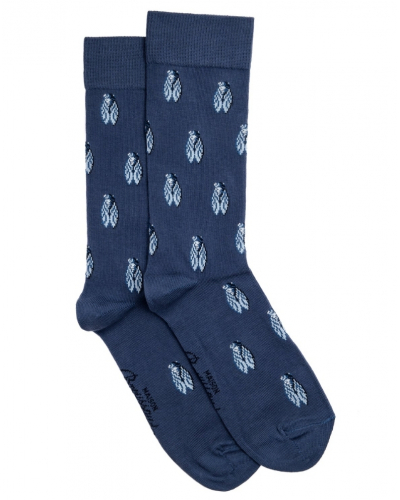 Men's cotton socks Maison Broussaud Les Cigales (Marine)