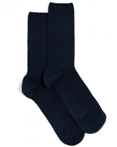 Men's cotton socks Maison Broussaud Les non-comprimantes (Marine)