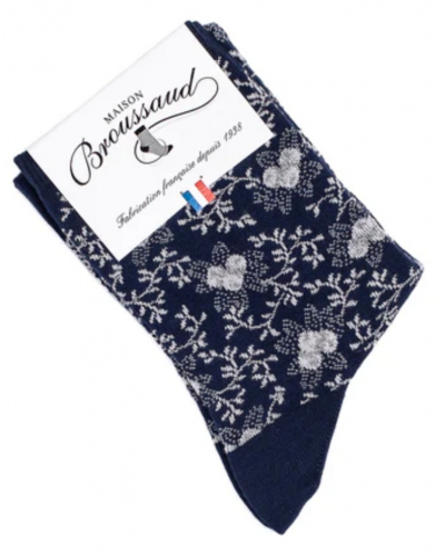 Women's cotton socks Maison Broussaud Les Fruits (Marine)