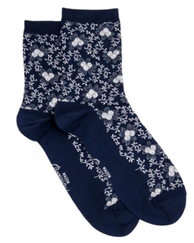 Calcetines de algodón para mujer Maison Broussaud Les Fruits (Marine)