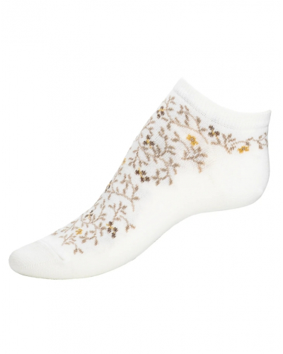 Calcetines de algodón para mujer Maison Broussaud Les invisibles Baies (Ecru)