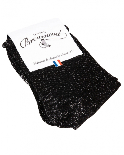 Chaussettes femme en coton Maison Broussaud Les Roulottées (Noir)