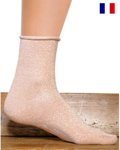 Chaussettes femme en coton Maison Broussaud Les Roulottées (Rose)