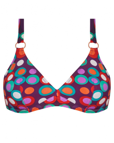 Underwired triangle bath bra Antigel La Pois Disco (Pois Hippie)