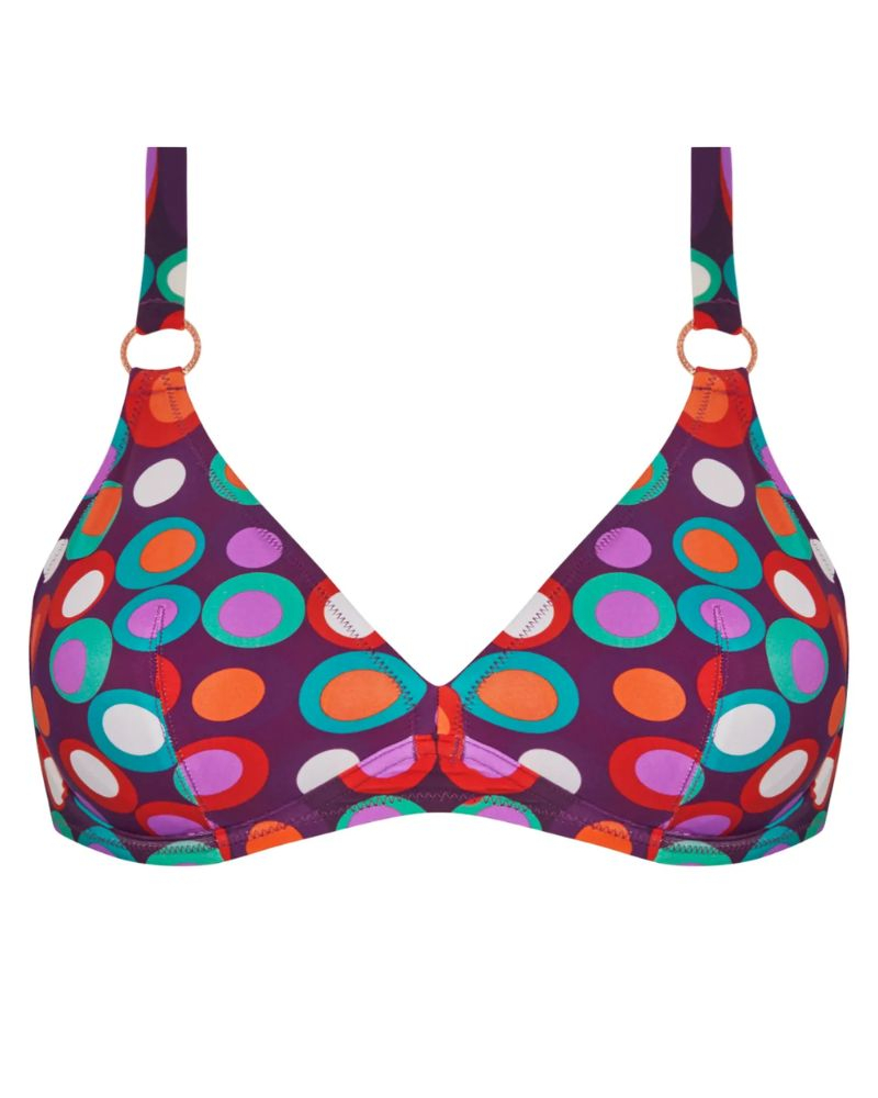 Sujetador de baño triangular con aros Antigel La Pois Disco (Pois Hippie)