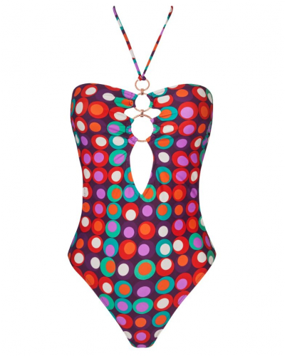 Maillot de bain une pièce trikini Antigel La Pois Disco (Pois Hippie)