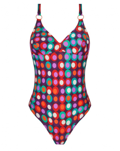 Maillot de bain une pièce sans armature Antigel La Pois Disco (Pois Hippie)