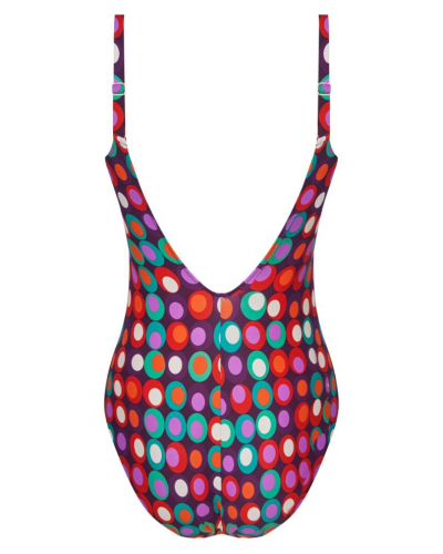 Wireless one-piece swimsuit Antigel La Pois Disco (Pois Hippie)