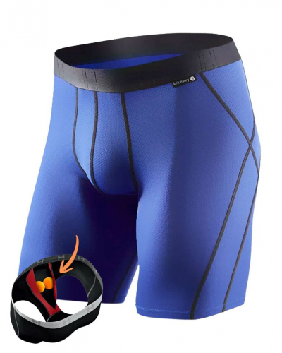 Sport boxers knee length Loïc Henry (Bleu/Noir)