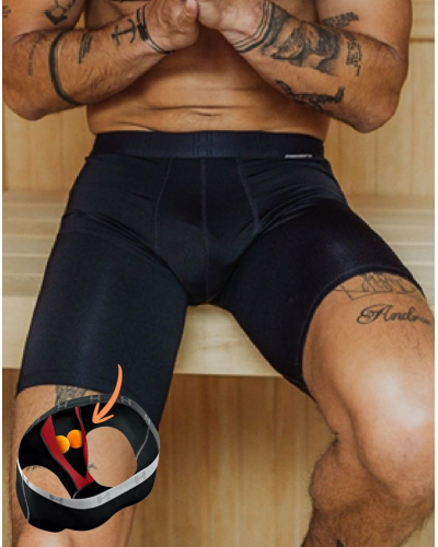 Sport boxers knee length Loïc Henry (Black)