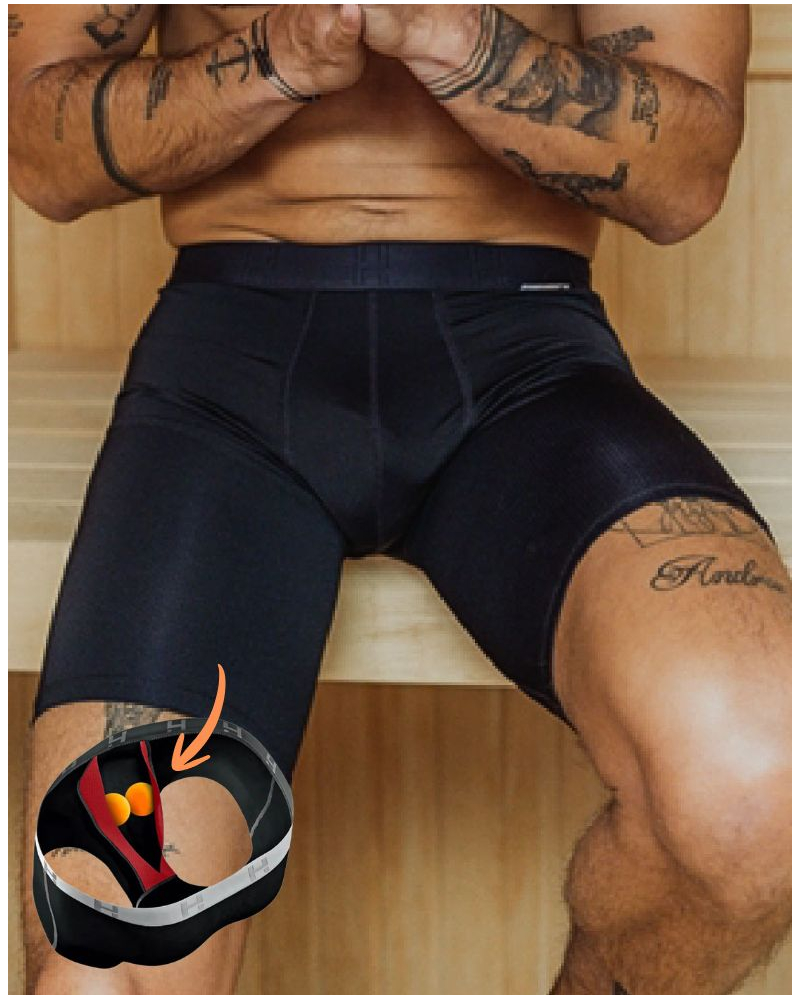 Boxer de sport longueur genou Loïc Henry (Noir)