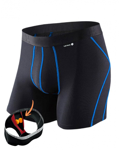 Boxer de sport Loïc Henry (Noir/Bleu)