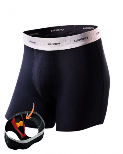 Boxer shorts cotton Loïc Henry (Noir et Blanc)