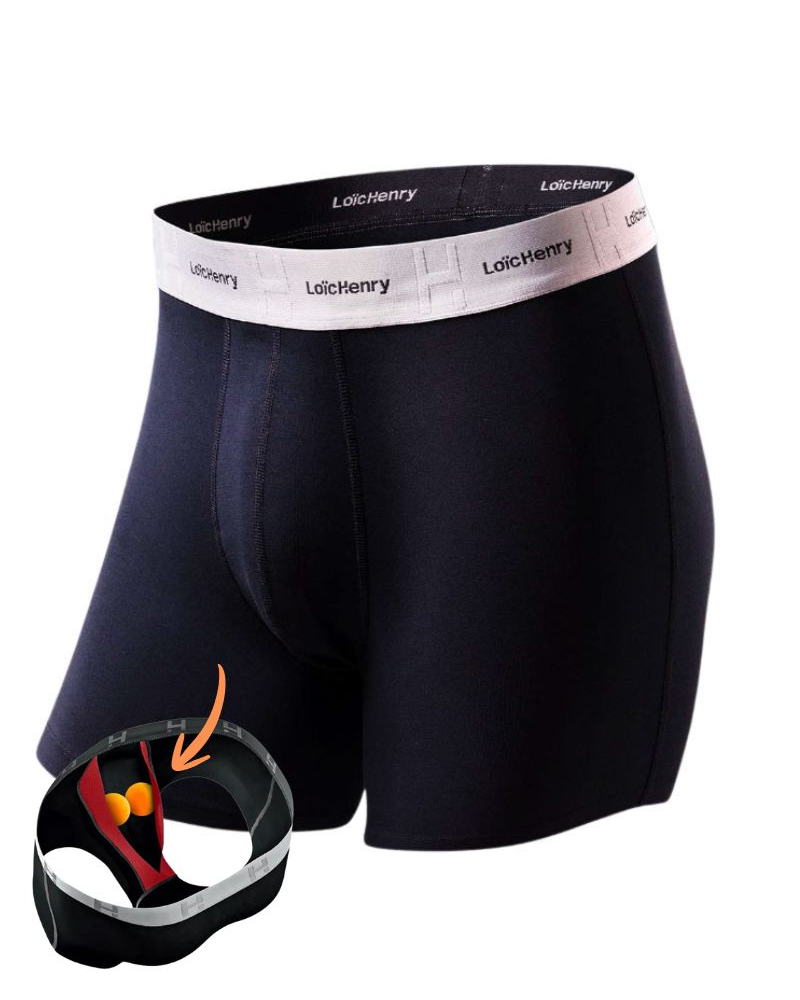 Boxer shorts cotton Loïc Henry (Noir et Blanc)