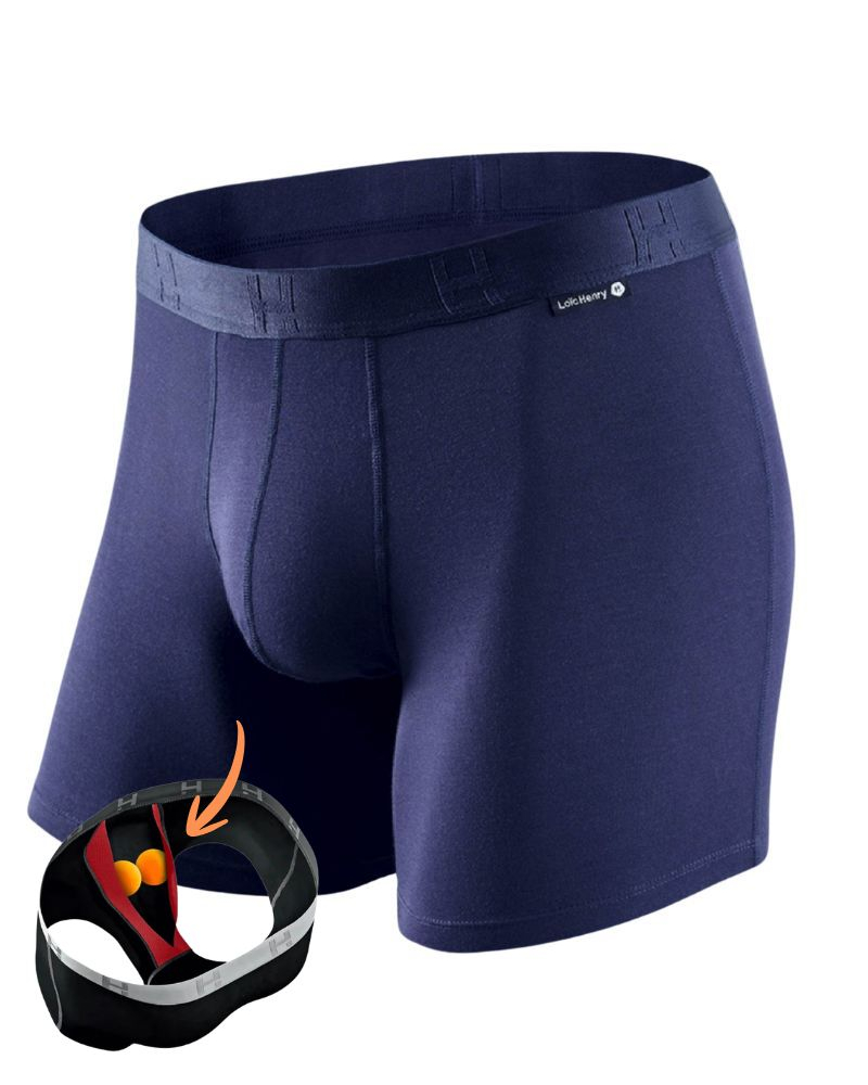 Boxer modal et coton Loïc Henry (Bleu)