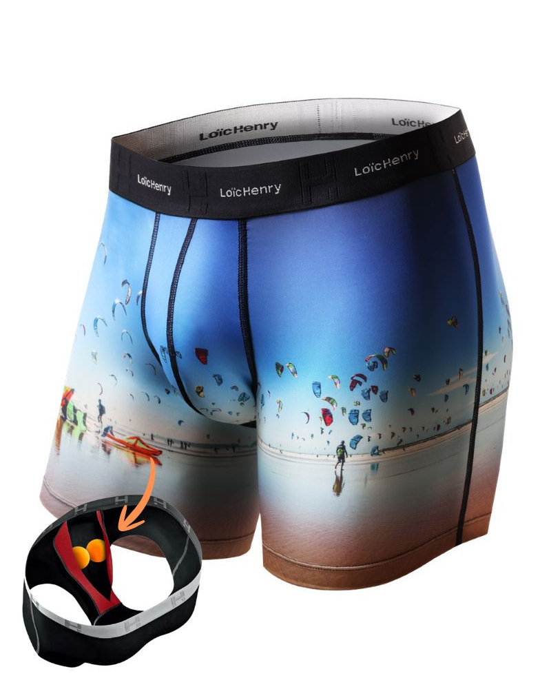 Boxer microfibre Loïc Henry Skyline (Imprimé Multicolore)