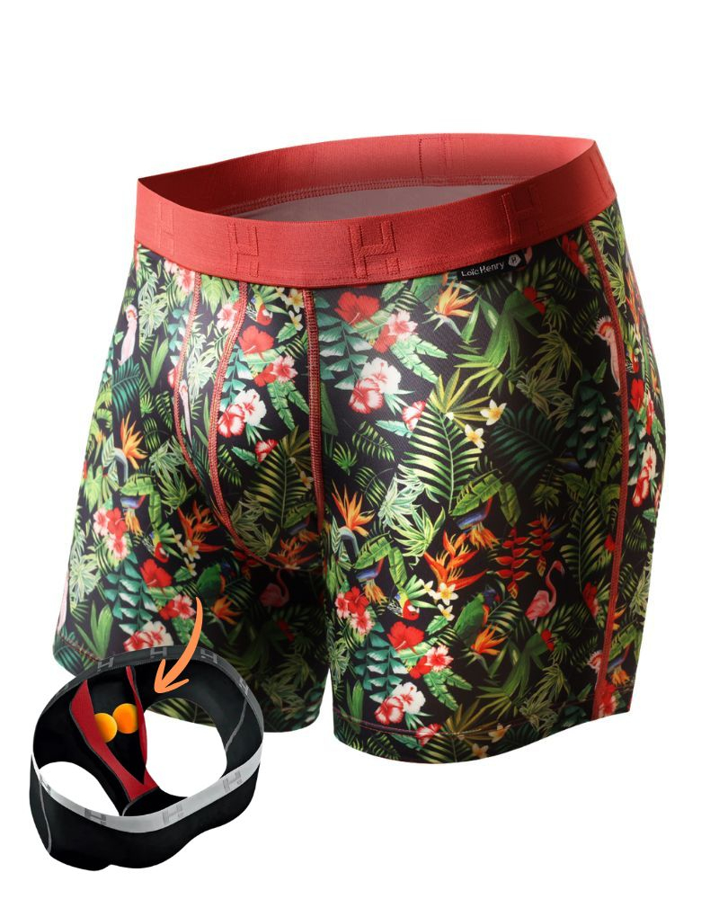 Boxer microfibre Loïc Henry Dark Eden (Imprimé Multicolore)