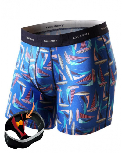 Cotton boxer shorts Loïc Henry Sailing (Imprimé Multicolore)