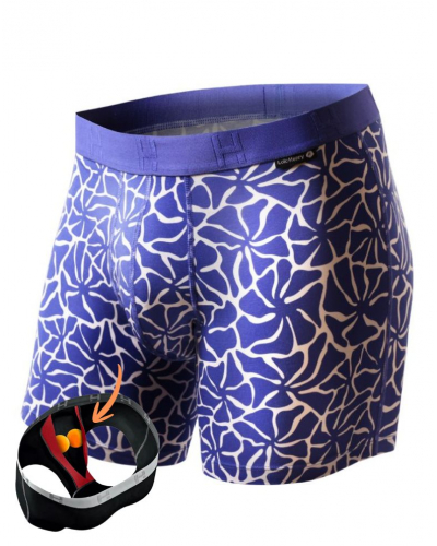 Boxer en coton Loïc Henry Blue Eole (Imprimé Multicolore)