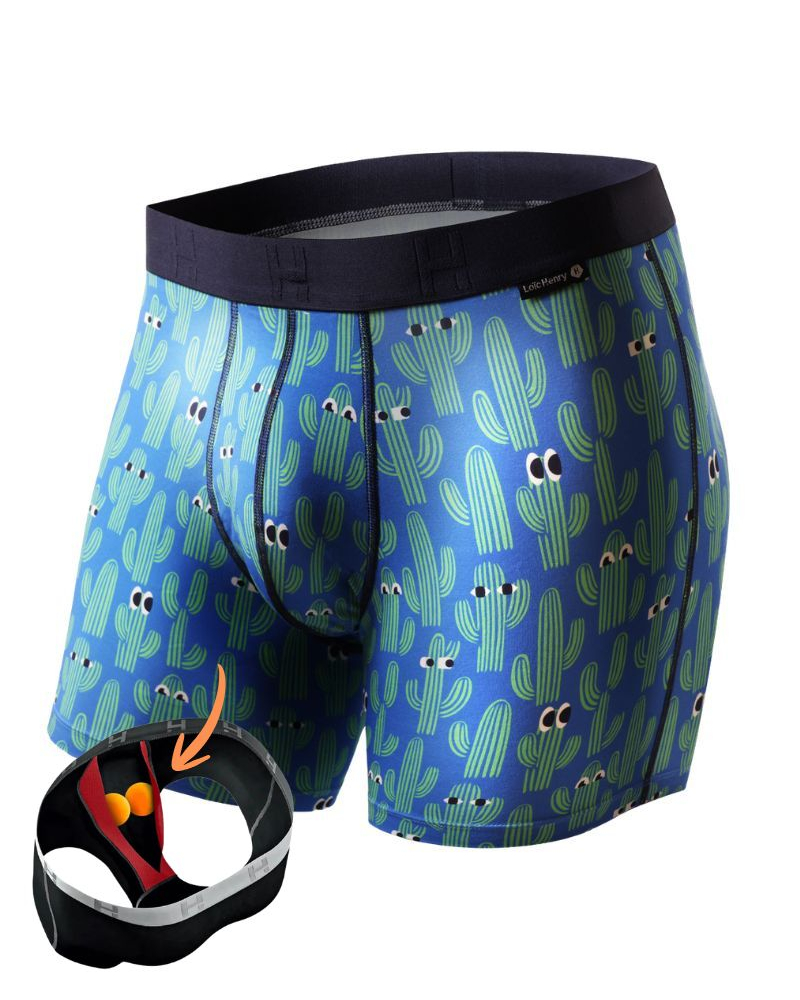 Boxer modal et coton Loïc Henry Funny Cactus (Imprimé Multicolore)