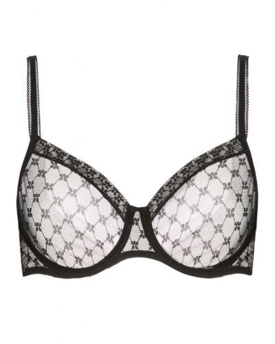 Sujetador con aros moldeado plunge Simone Pérèle Plume (Negro)
