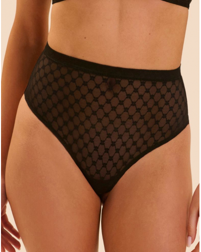 Tanga moldeador cintura alta Simone Pérèle Plume (Negro)