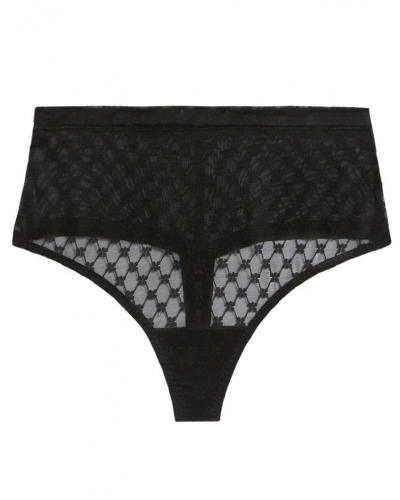 Tanga moldeador cintura alta Simone Pérèle Plume (Negro)