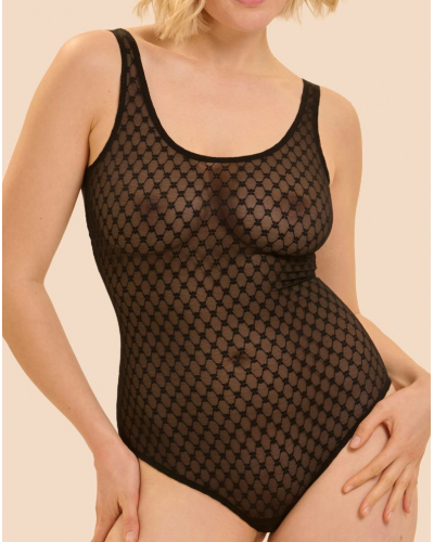 Thong bodysuit Simone Pérèle Plume (Black)