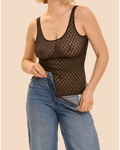 Body tanga Simone Pérèle Plume (Negro)