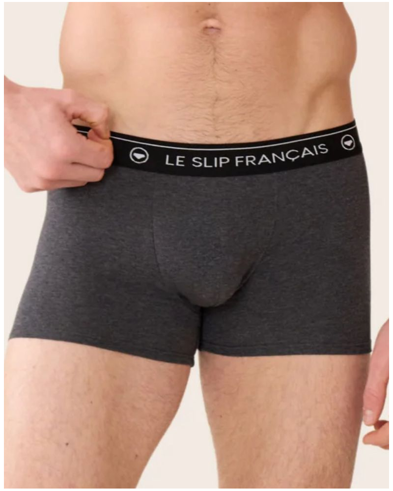 Boxer en coton Le Slip Français Redoutable (Gris Anthracite)