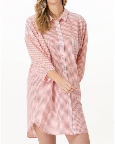 Camisón 100% Algodón Le Chat Patio (Corail/Blanc)