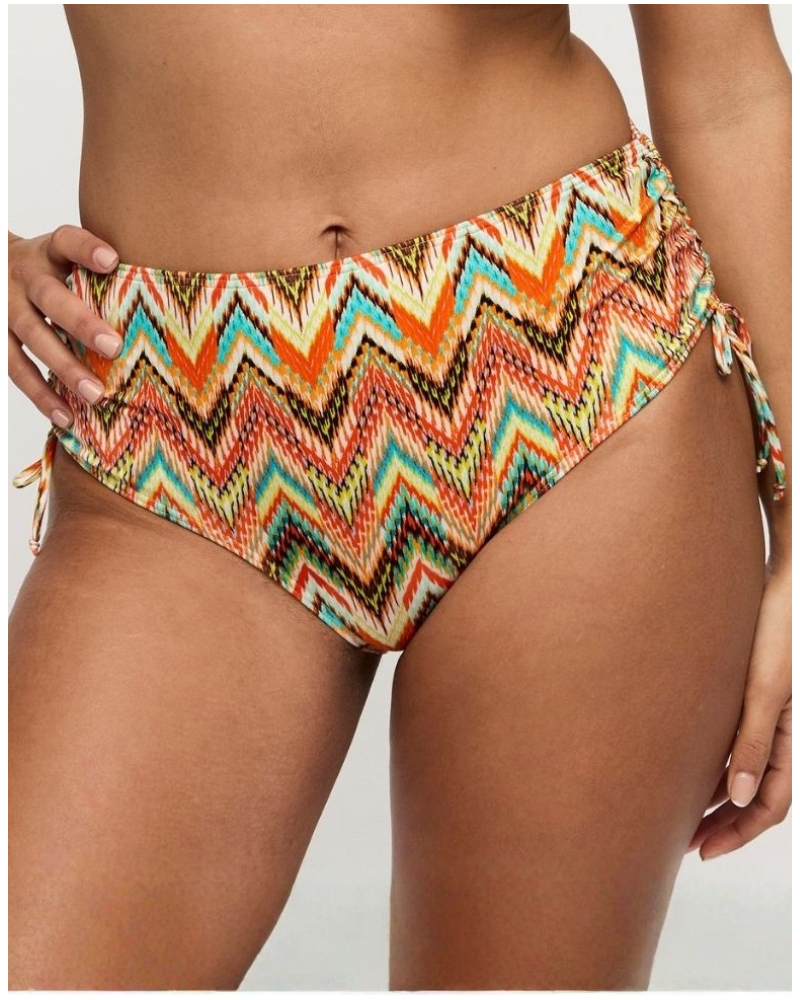 High-Waist bikini bottom with ropes Prima Donna Swim Tubou (Ikat Summer)
