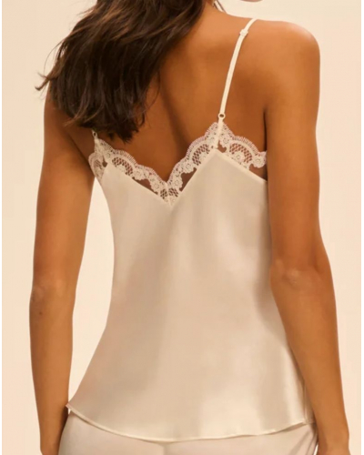 Silk top embroidery Simone Pérèle Love Me (Naturel)