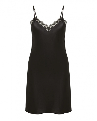 Camisón de seda Simone Pérèle Love Me (Negro)