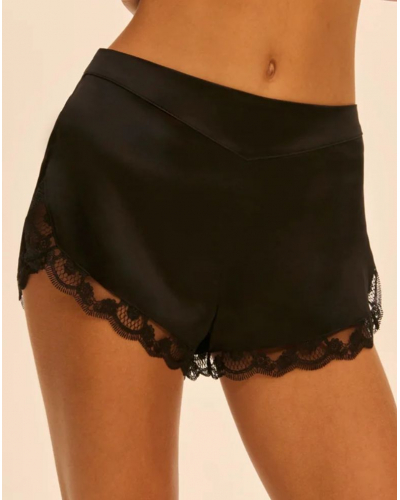 Pantalón corto de noche de seda Simone Pérèle Love Me (Negro)