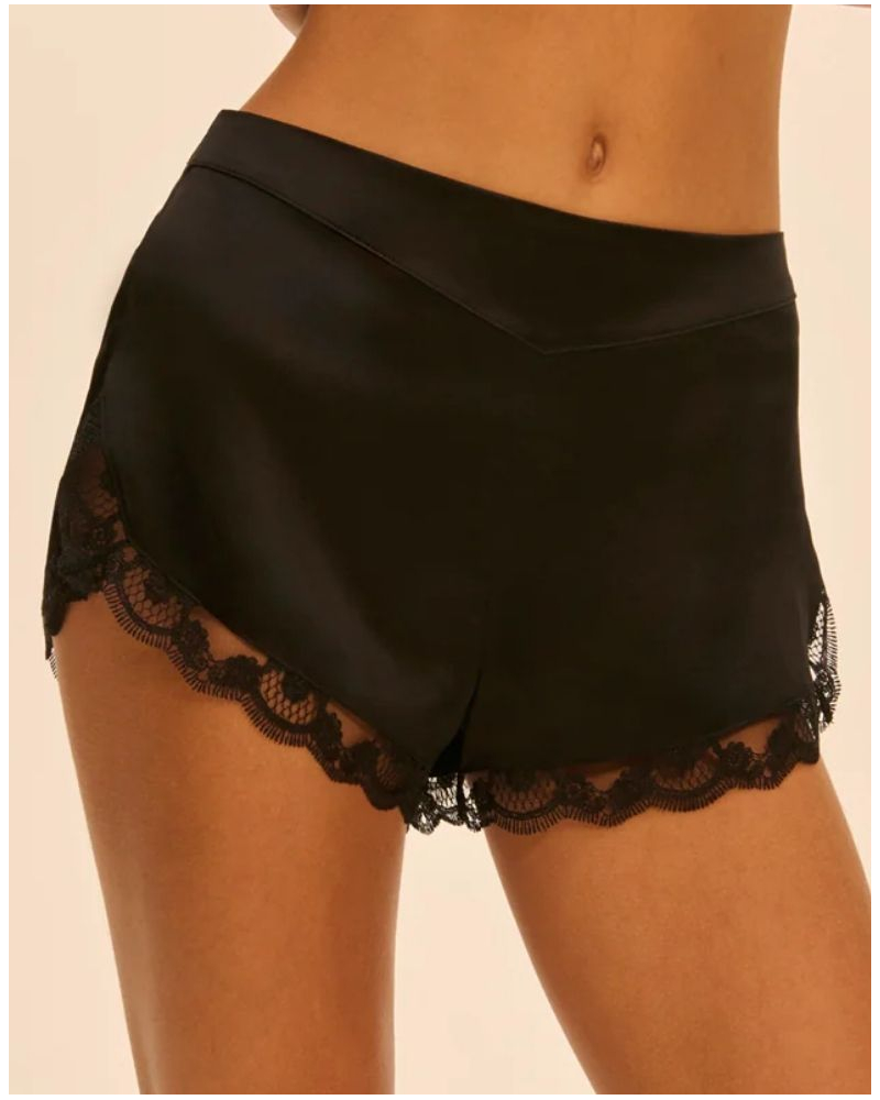 Pantalón corto de noche de seda Simone Pérèle Love Me (Negro)