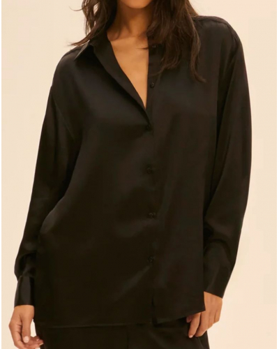 Chemise en soie Simone Pérèle Love Me (Noir)