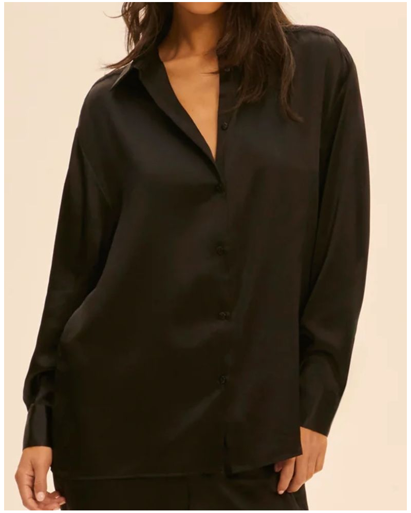 Camisa de seda Simone Pérèle Love Me (Negro)